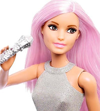 Carica l&#39;immagine nel visualizzatore di Gallery, Barbie Carriere Pop Star con Microfono, Bambola Capelli Rosa e Abiti Argento, Giocattolo per bambini 3+ Anni, FXN98