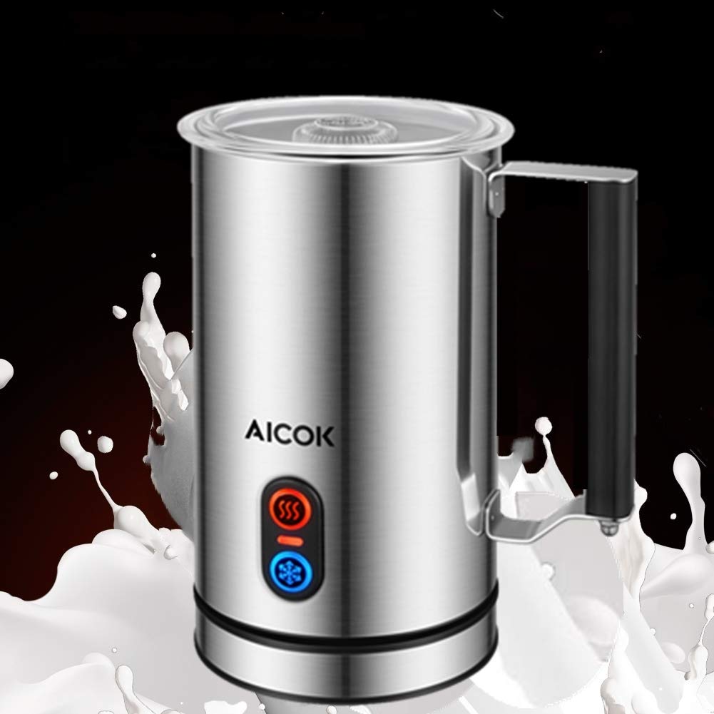 Aicok Montalatte Elettrico, in Acciaio 10.6*14.6*17.5, Argento - Ilgrandebazar