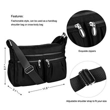 Carica l'immagine nel visualizzatore di Gallery, VBIGER Borsa Tracolla Donna Borse Tasche Multitasche Impermeabile Nero 2