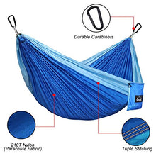 Carica l&#39;immagine nel visualizzatore di Gallery, Sooair Amaca da Campeggio, Viaggio carico 300 kg, 260 x140 cm, Blu