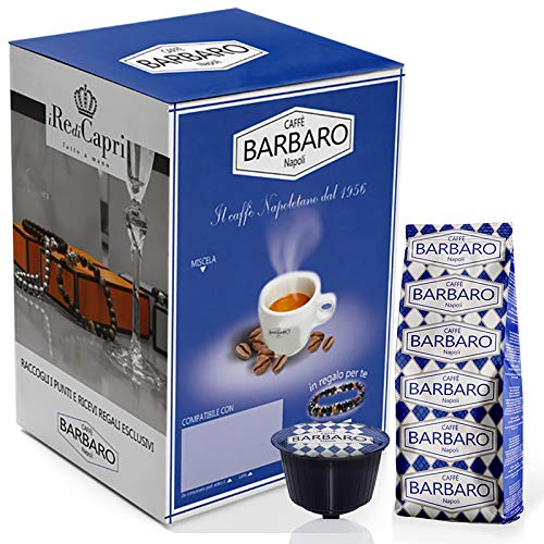 100 CAPSULE DOLCE GUSTO BARBARO CAFFE' CREMOSO NAPOLI MISCELA BLU