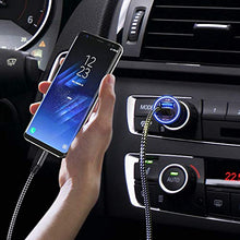 Carica l'immagine nel visualizzatore di Gallery, JOOMFEEN Caricabatteria Auto USB C,Quick Charge 3.0+2.4A 30W Caricatore Nero