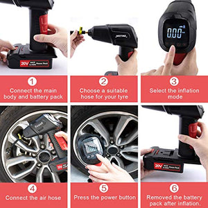 NASTIMA 20V 145PSI Gonfiatore di Pneumatici per compressore d'Aria Cordless... - Ilgrandebazar