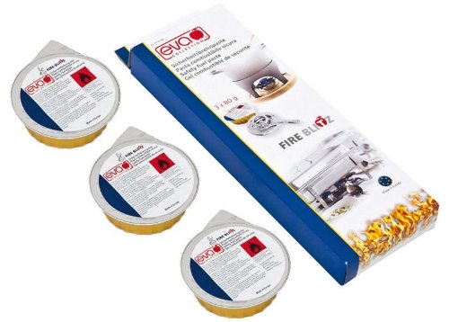 Eva Collection Fire-Blitz - Pasta Combustibile Sicura, 3x80g