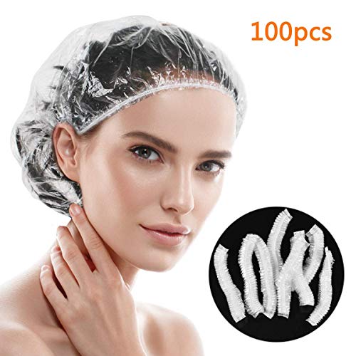 Fodlon Cuffia per doccia, 100 pezzi di cuffia doccia monouso in plastica... - Ilgrandebazar