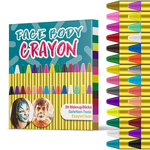 JamBer 28 Colori Face Paint, pastelli matite da Trucco sicure e 28colore - Ilgrandebazar