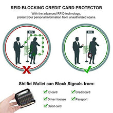 Carica l'immagine nel visualizzatore di Gallery, Meowoo RFID Porta Carte Credito Portafoglio Donne Uomo Pelle Cerniera 12 Nero - Ilgrandebazar