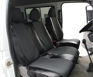 WOLTU AS7333 Coprisedili Anteriori Universali per Auto Seat Cover Grigio/Nero