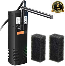 Carica l'immagine nel visualizzatore di Gallery, OMORC Filtro Acquario Interno Multifunzionale con 2 Spugne Filtranti blu - Ilgrandebazar