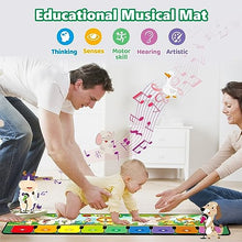 Carica l'immagine nel visualizzatore di Gallery, Tappetino Musicale per Bambini,Tappetino per Pianoforte,Tappetino da Ballo per Bambini con10 animali,Tappetino Musicale per Bambini,Regali Compleanno per Ragazzi Ragazze 1 2 3 4 5 6 Regalo Natale