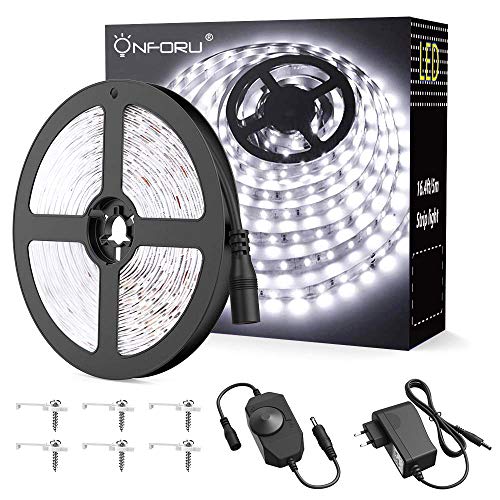 Onforu 5M Striscia LED Dimmerabile, Bianca 5 m, Fredda - Ilgrandebazar