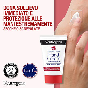 Neutrogena Formula Norvegese, Crema Mani Concentrata con Glicerina, Idrata Mani Secche per 24 Ore, Senza Profumo, 75 ml