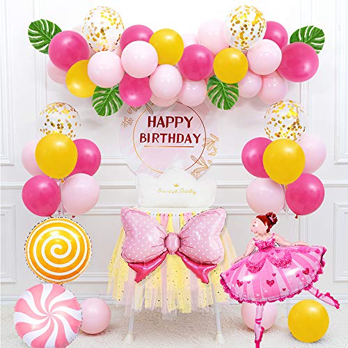 MMTX Addobbi Compleanno Bambina Festoni Kit 1 Anno Decorazioni –