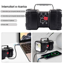 Carica l'immagine nel visualizzatore di Gallery, Lampada Campeggio Ricaricabile, 40W 10000mAh USB Proiettore portatile a...