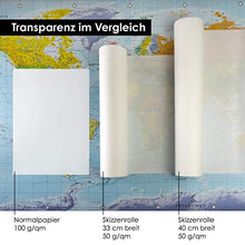 Carica l&#39;immagine nel visualizzatore di Gallery, OfficeTree Rotolo Di Carta Per Disegnare da 50 m, larghezza 33 cm - Qualità... - Ilgrandebazar