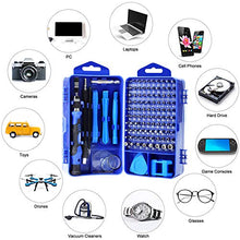 Carica l'immagine nel visualizzatore di Gallery, YINSAN 120 in 1 Set Cacciaviti Precisione Magnetici Professionali, Kit Blu