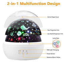 Carica l&#39;immagine nel visualizzatore di Gallery, Ohiyoo Stelle Proiettore Lampada, Luci notturne per Bambini, Lampade...