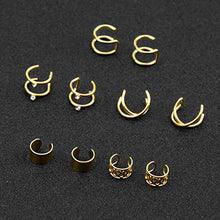Carica l&#39;immagine nel visualizzatore di Gallery, Natuce 10 Paia Acciaio Inossidabile Polsino dell&#39;Orecchio Non Piercing Clip... - Ilgrandebazar