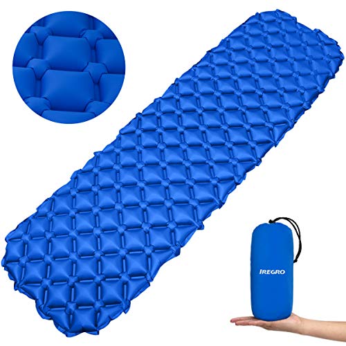 IREGRO Materassino da Campeggio Gonfiabile, Hiker Blu Scuro