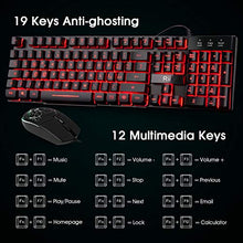 Carica l&#39;immagine nel visualizzatore di Gallery, Rii Gaming RK101 (Layout Italiano) - Set Tastiera e Mouse da Gioco,...