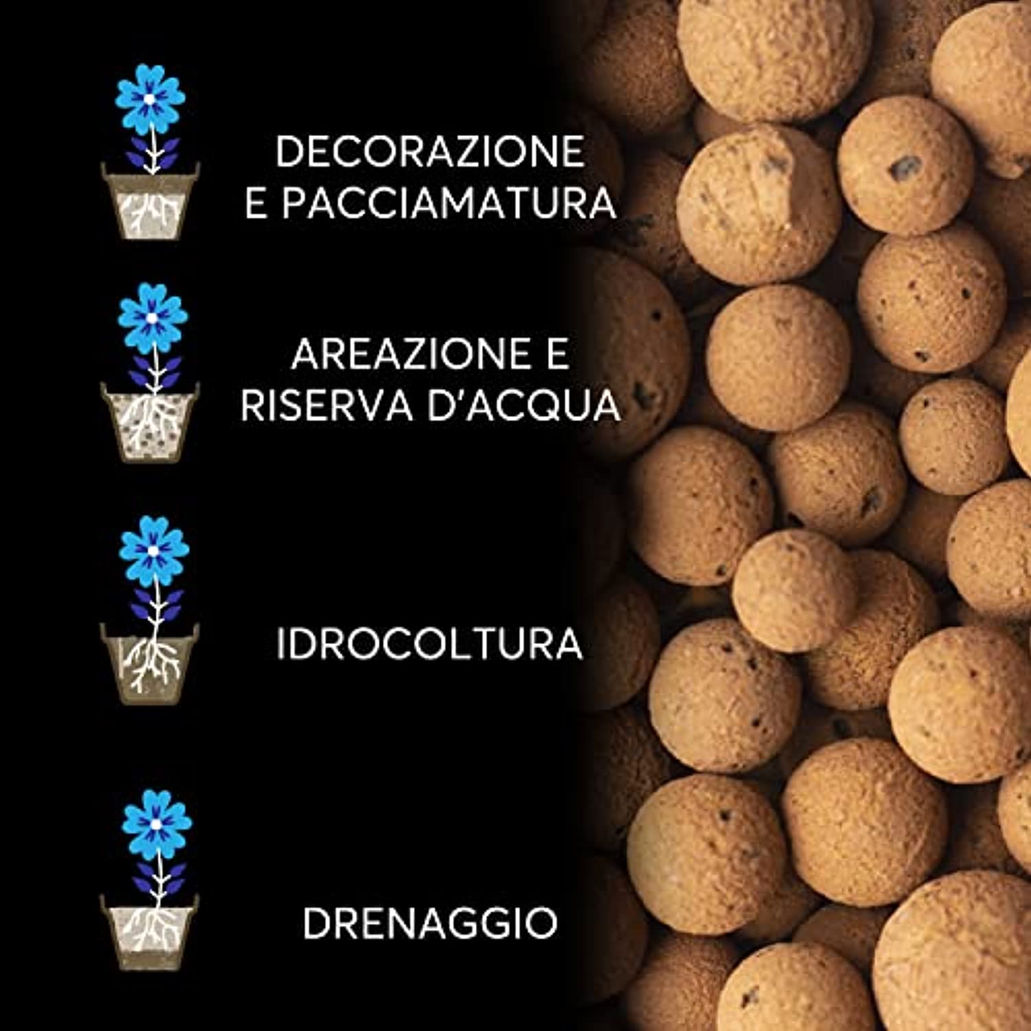 Argilla Espansa ZOMA Per Piante - 500g, PH Neutro, Per Drenaggio E Idroponica, Naturale E Biologica - Foto 6