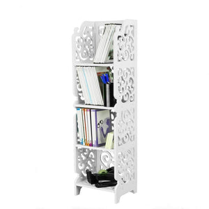 PrimeMatik - Scaffale in Legno-plastica Libreria Decorativa a 4 Ripiani... - Ilgrandebazar