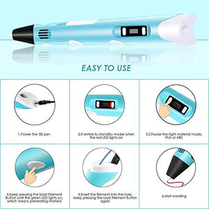 3D Penna Stampa, Pen Intelligent Display LED 3 Colori 3 Colore - Ilgrandebazar