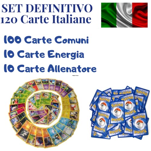 ABDA 120 Carte Pokemon Originali Italiane Assortite - Include alcune a –