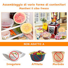 Carica l&#39;immagine nel visualizzatore di Gallery, FAPPEN Coperchio Silicone, Coperchi in Silicone Estensibile Trasparente+blu