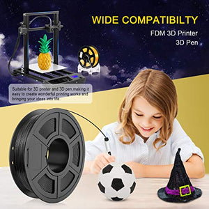 TPU 3D Printer Filament 1.75mm, Dimensional Accuracy +/- Black 1.75mm