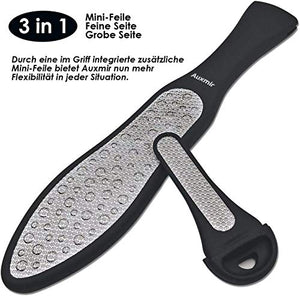 Auxmir Raspa Piedi in Acciaio Inox, per Pedicure Professionale, Ovale