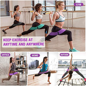 OMERIL RUNYUE Bande Elastiche di Resistenza, Set Fasce Fitness in Tessuto...