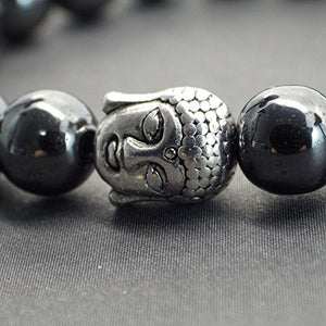 Zen braccialetto etnico Thurcolas con perle ematite e perline Buddha... - Ilgrandebazar