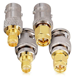kwmobile Set Connettori SMA a BNC - 4x Adattatori maschio femmina da...