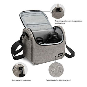 Boona - Custodia impermeabile in velluto per fotocamera e Camera case, grigio