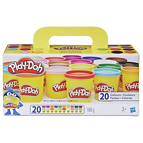 Play-Doh - Confezione Super Color con 20 vasetti di pasta da modellare - Ilgrandebazar