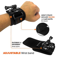 Carica l&#39;immagine nel visualizzatore di Gallery, MiPremium - Supporto da polso per GoPro Session Black Silver Hero 8 7 6 5 4...