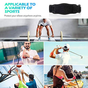 AGPTEK 2 Pz Supporto Gomito per Tennista e Golfista tutore epicondilite...