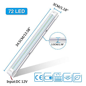 led interni auto，AUDEW luci per Auto interruttore striscia 72 LED