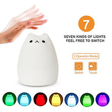 Carica l'immagine nel visualizzatore di Gallery, Luce Notturna LED , Omitium lampada per i bambini gatto di ricarica...