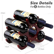 Carica l'immagine nel visualizzatore di Gallery, Gimars Portabottiglie Vino in Legno Naturale Scaffale Cantinetta da Tavolo...