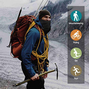 Scaldacollo sportivo, invernale, in pile, per snowboard, ciclismo, Nero - Ilgrandebazar