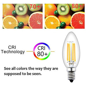 Bonlux E14 Lampadine a Candela LED Dimmerabili C35 Dimmerabile, Bianco Caldo - Ilgrandebazar