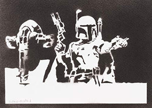 Poster Boba Fett Slave I STAR WARS Handmade Graffiti Street Art - Artwork