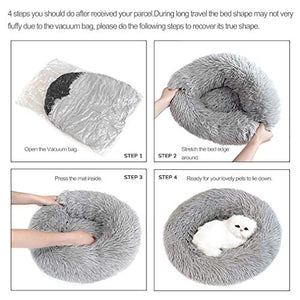 Sunnykud Deluxe Lettino per animali 50cm in diameter, grigio chiaro