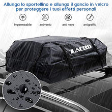 Carica l&#39;immagine nel visualizzatore di Gallery, Zacro 425L Borsa Portatutto per Tetto Dell&#39;auto Car Rooftop Cargo Bag Black A