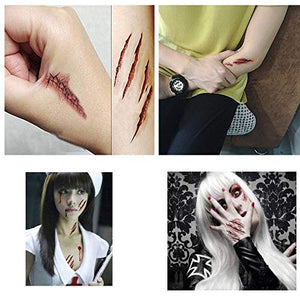 Chengzhi I Tatuaggi temporanei (10 Fogli) - Halloween Zombie Scars Tatuaggi... - Ilgrandebazar