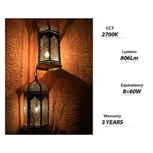 Carica l&#39;immagine nel visualizzatore di Gallery, Lampadina Filamento LED E27, 8W Equivalenti a 60W, A60 E27 2700K-6 Pezzi