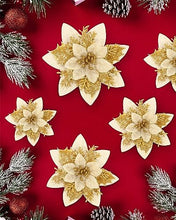 Carica l'immagine nel visualizzatore di Gallery, TIDEVAN 25 Pezzi Albero di Natale Fiori Artificiali Decorazione Albero di Natale Fiore Fiori per Albero di Natale Fiori Natalizi per Albero di Natale Festivo, Ghirlanda, Feste di Matrimonio Addobbi