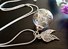 Carica l&#39;immagine nel visualizzatore di Gallery, Dente di leone Ali d&#39;angelo collana pendente in Argento sterling 925 con... - Ilgrandebazar